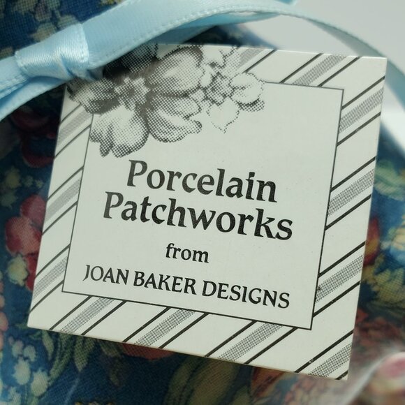 Joan Baker Designs Porcelain Patchworks Blue Spring Puppy Dog Figurine - Picture 8 of 9